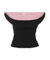 Magda Butrym Off-the-shoulder Layered Top In Black