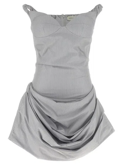 MAGDA BUTRYM OFF-THE-SHOULDER MINI DRESS WITH RUFFLED STRAPS