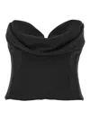 Magda Butrym Draped Wool-blend Corset In Black