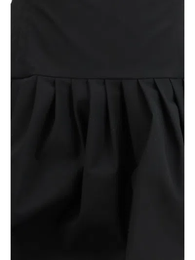 Magda Butrym Off-shoulder Pleated Bubble Skirt Dress In Black