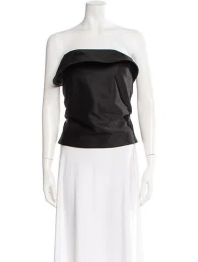 Pre-owned Magda Butrym Off-the-shoulder Sleeveless Top In Black
