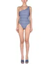 Magda Butrym Women's One Piece Cut-out Swimsuit In Blue