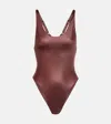 Magda Butrym One-piece Swimsuit In Brown