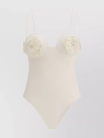 MAGDA BUTRYM ONE-PIECE SWIMSUIT ROSE DETAIL