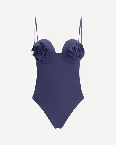 MAGDA BUTRYM ONE-PIECE SWIMSUIT WITH ROSE DETAIL