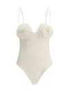 Magda Butrym One-piece Flower Swims In White