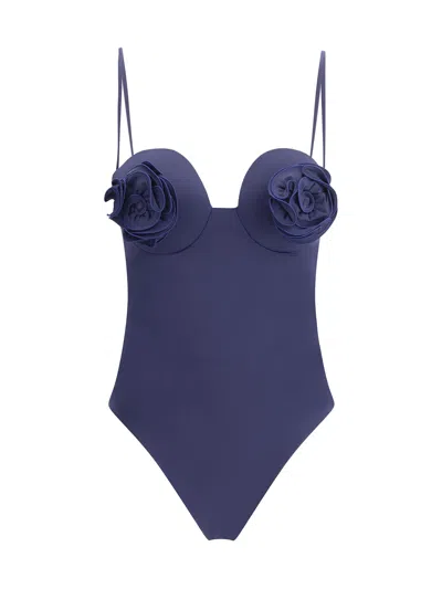 MAGDA BUTRYM ONE-PIECE SWIMSUIT WITH ROSE DETAIL