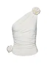 Magda Butrym One-shoulder Jersey Top In White