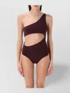 Magda Butrym One Shoulder Cut-out High-leg Swimsuit