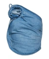 Magda Butrym One-shoulder Draped Denim Top In Sky Blue In Blue