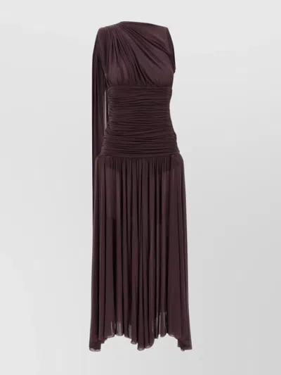 MAGDA BUTRYM ONE SHOULDER DRAPED FLOOR-LENGTH DRESS