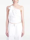 Magda Butrym Single-shoulder Pleated Top In White