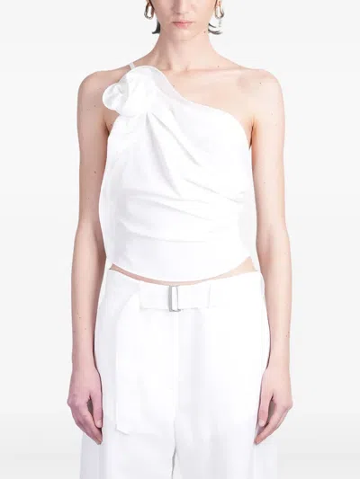 MAGDA BUTRYM ONE-SHOULDER DRAPED TOP