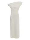 Magda Butrym Asymmetrical Midi Dress Back Slit In White