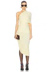 Magda Butrym One-shoulder Draped Midi Dress In Yellow