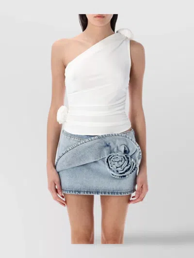 MAGDA BUTRYM ONE SHOULDER TOP ROSES