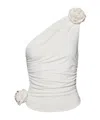 Magda Butrym One-shoulder Jersey Top In White