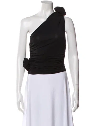 Pre-owned Magda Butrym One-shoulder Sleeveless Top In Blue