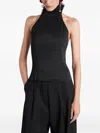 Magda Butrym Open-back Textured Top In Black
