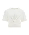 Magda Butrym Open-necked Black Shirt In White