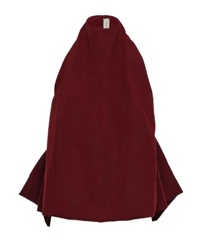 Magda Butrym Open-back Halterneck Top In Burgundy
