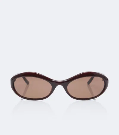 Magda Butrym Oval Acetate Sunglasses In Brown