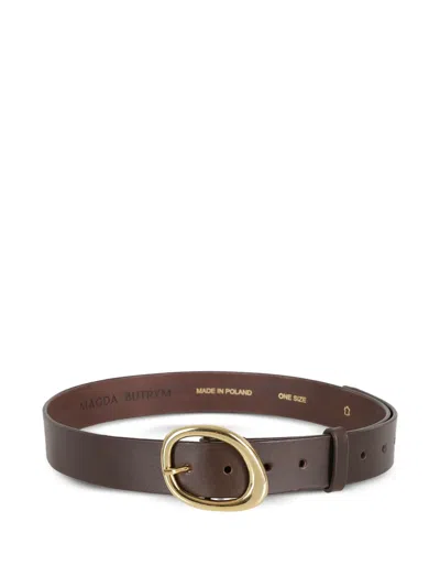 Magda Butrym Oval-buckle Belt In Brown