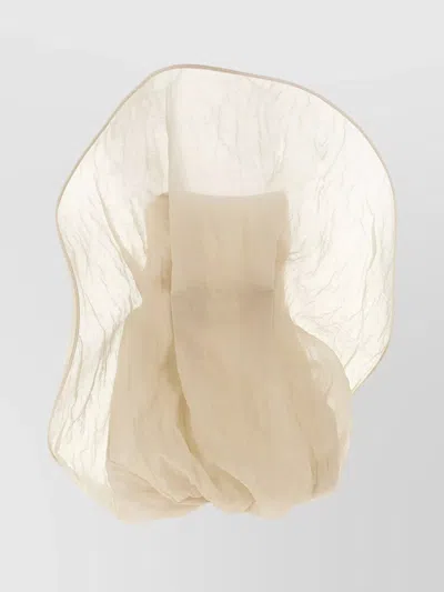 Magda Butrym Overlay Strapless Structured Silhouette Dress In Beige