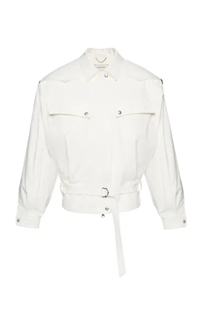 Magda Butrym Oversized Button Detailed Cotton Jacket In White