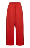 Magda Butrym Oversized Cotton-blend Sweatpants In Red