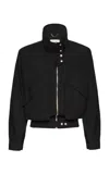 Magda Butrym Oversized Cotton Cropped Jacket In Black