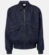 Magda Butrym Zip-up Denim Bomber Jacket In Blue