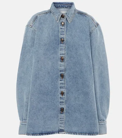 Magda Butrym Oversized Denim Overshirt In Blue