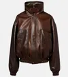Magda Butrym Oversized High Neck Leather Jacket
