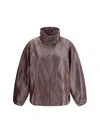 Magda Butrym Oversized Leather Jacket In Brown