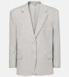 Magda Butrym Oversized Linen And Wool Blazer In Grey