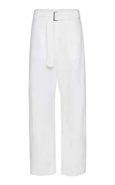 Magda Butrym Oversized Linen Trousers In White