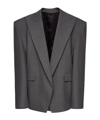 Magda Butrym Oversized Tuxedo Blazer In Grey