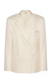 Magda Butrym Oversized Wool Blazer In Ivory