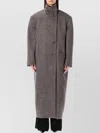 Magda Butrym Oversized Wool Coat Back Vent In Gray