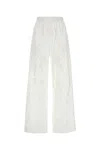 Magda Butrym Pantalone Dalla Gamba Ampia In Popeline Bianco  Donna