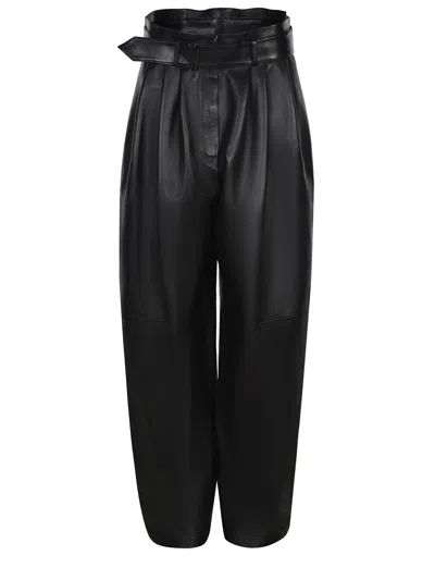 Magda Butrym Pants Made Of Leather In Black