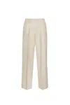 Magda Butrym Wide-leg Tailored Silk Pants In Beige