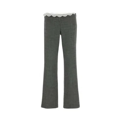 Pre-owned Magda Butrym Pants 'grey' | Women's Size 36 In Gray