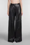 Magda Butrym Wide-leg Tailored Leather Pants In Black
