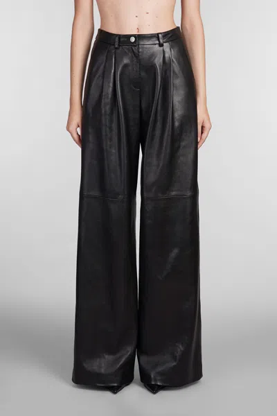 Magda Butrym Pants In Black Leather