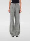 Magda Butrym Satin Straight Leg Pants With Central Crease In Gray
