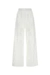 Magda Butrym Pantalone Dalla Gamba Ampia In Popeline Bianco  Donna In White