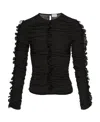 Magda Butrym Tops With Ruches In Black