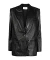 Magda Butrym Peak-lapels Sheepskin Blazer In Black